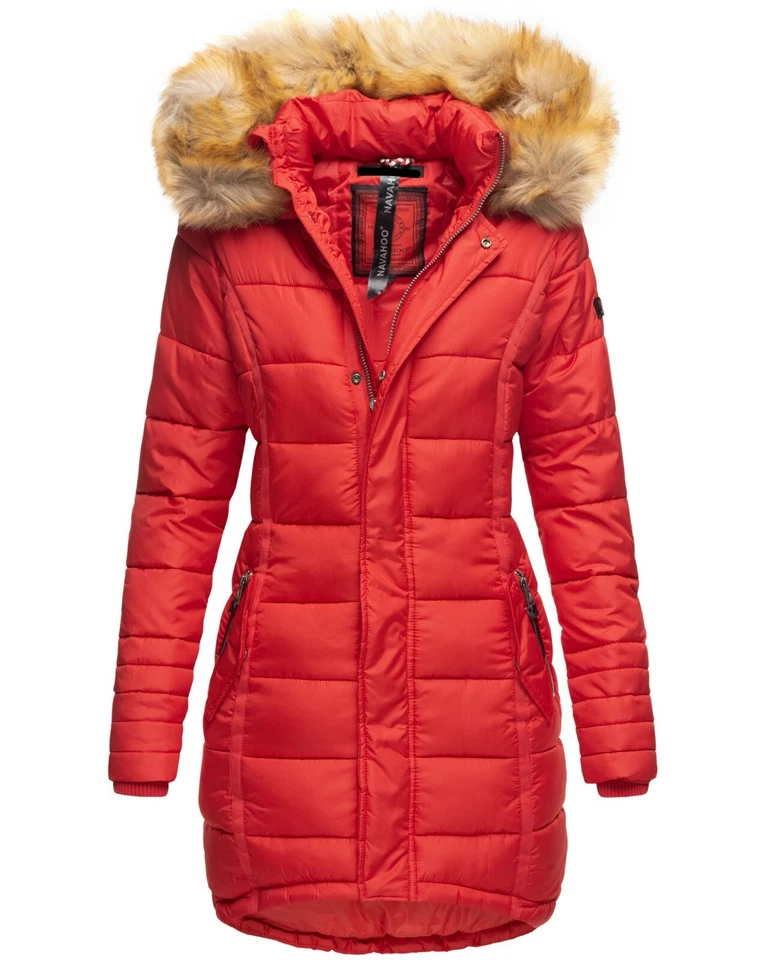 Navahoo PAPAYA Damen Winter Jacke Steppjacke Mantel Parka Kapuze Warm Gefüttert