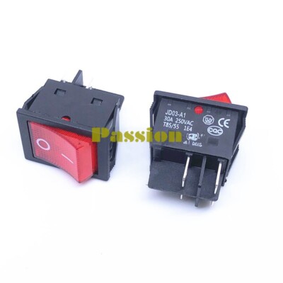 1PC JIN DING (JD) JD03-A1 Rocker Switch 4 Pins 30A 250VAC for