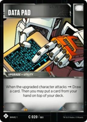 Transformers TCG: Data Pad [Moderately Played] from set Wave 1 Autobot, Deceptic