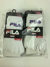 2 pairs Fila Skele-toes Socks Girl Boy Size 6-8 Shoe Size 10.5-4 Purple