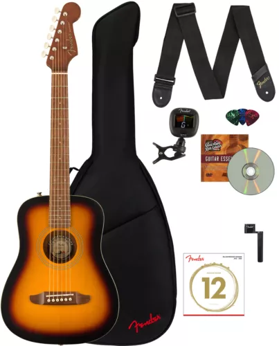 Fender Redondo Mini Acoustic Guitar - Sunburst w/ Gig Bag