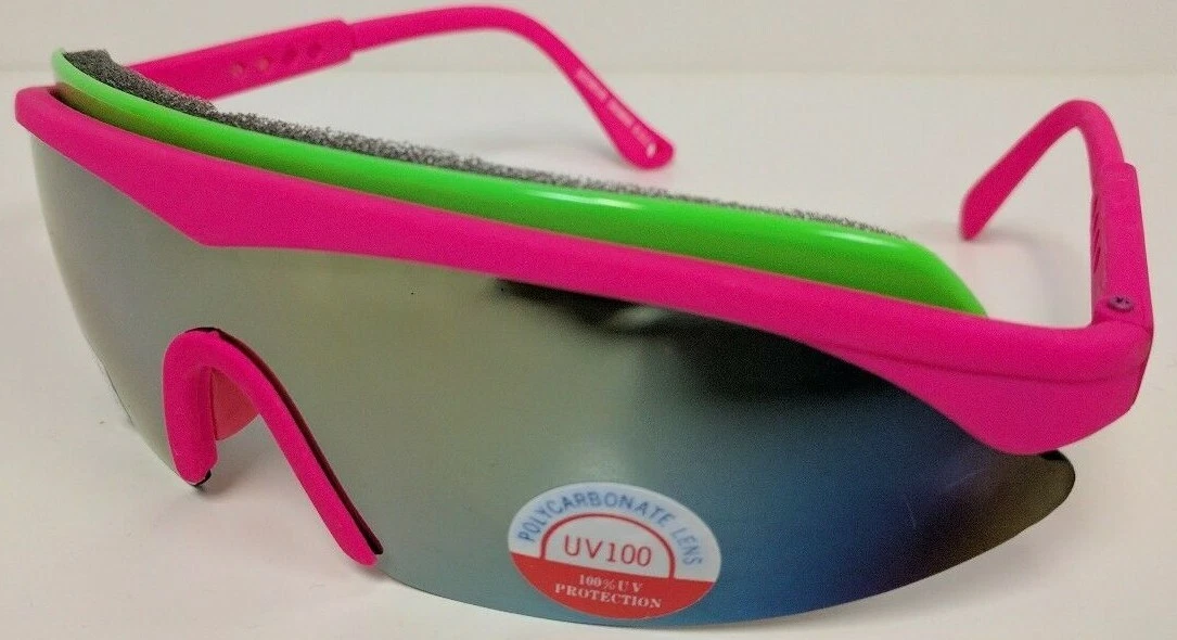 NWT Vintage 80's Blade sports/ski Sunglasses w/Foam top bar & adjustable  temples