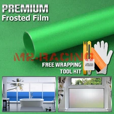 【Frosted Film】 Green Glass Home Bathroom Window Security Privacy Sticker Sheet