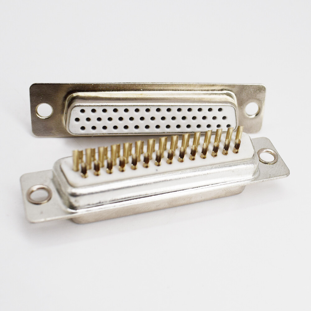 100pcs Gold Pin 44pin 3 Row D-Sub Female Socket Solder Chassis