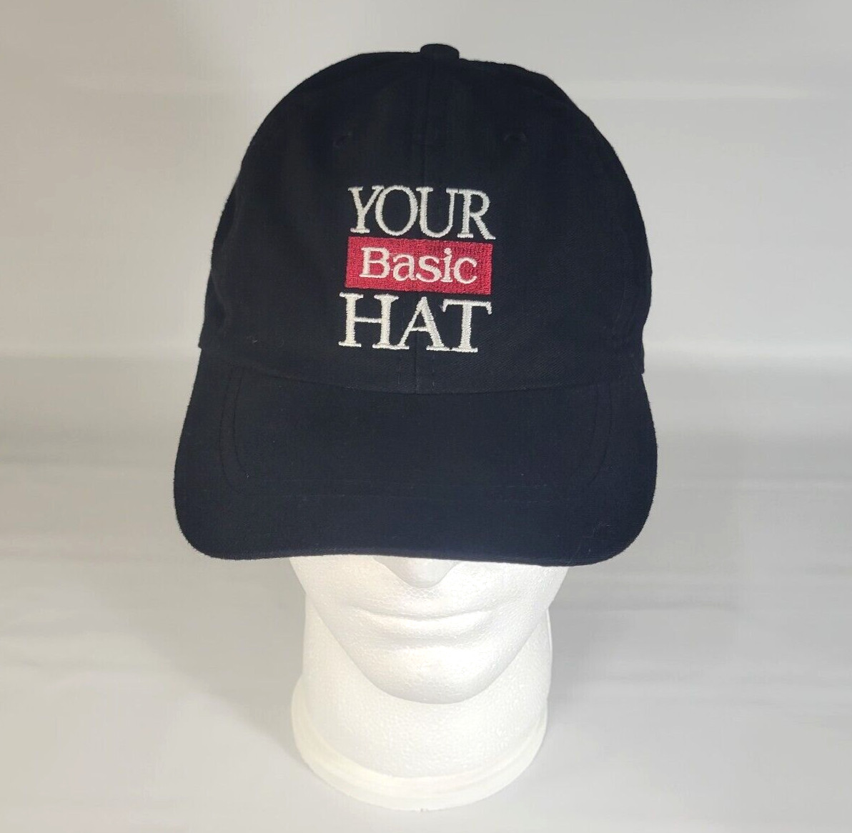 VTG 1994 Your Basic Hat Black Cap Hat Adjustable … - image 2