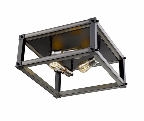 Z-Lite 472F3S-RM 3 Light Flush Mount, Rustic Mahogany*NEW* - Picture 4 of 4