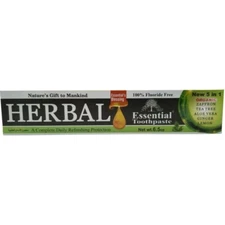 Herbal Toothpaste Organic, 100% Fluoride Free, Vegetable Base, 5 IN 1 6.5 OZ