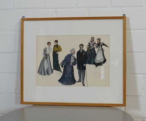Zeichnungen Lew Tolstoi Romanfiguren Karenina Wandbild russische Adlige Vintage - Picture 2 of 7