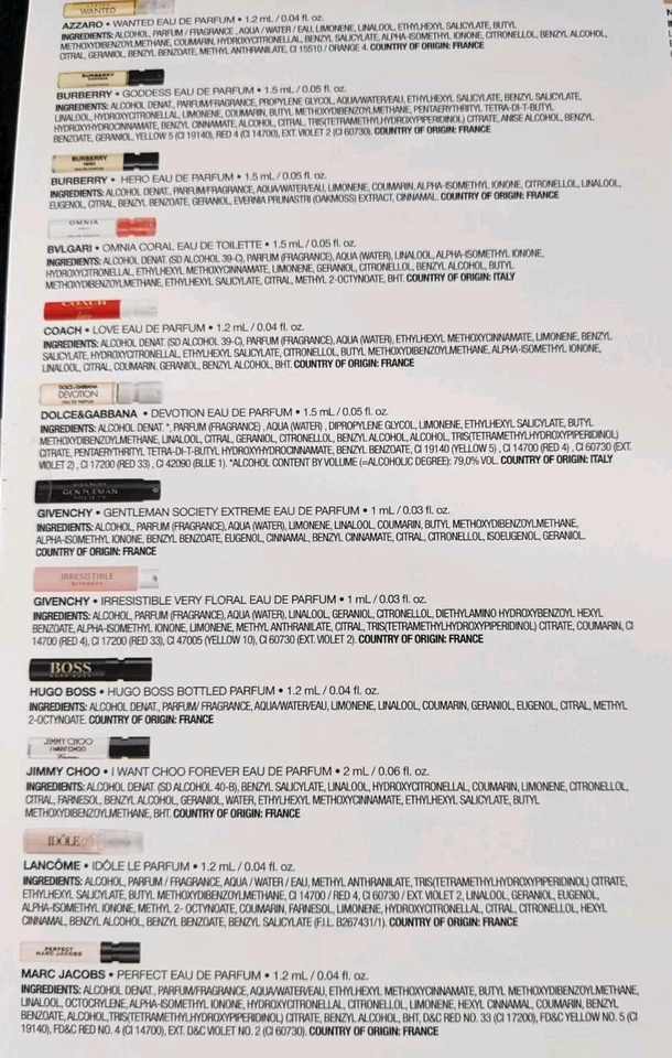 27 piezas Juego de muestras de fragancia él y ella nuevo en caja creado para muestras de gama alta de Macys Foto 3 de 4