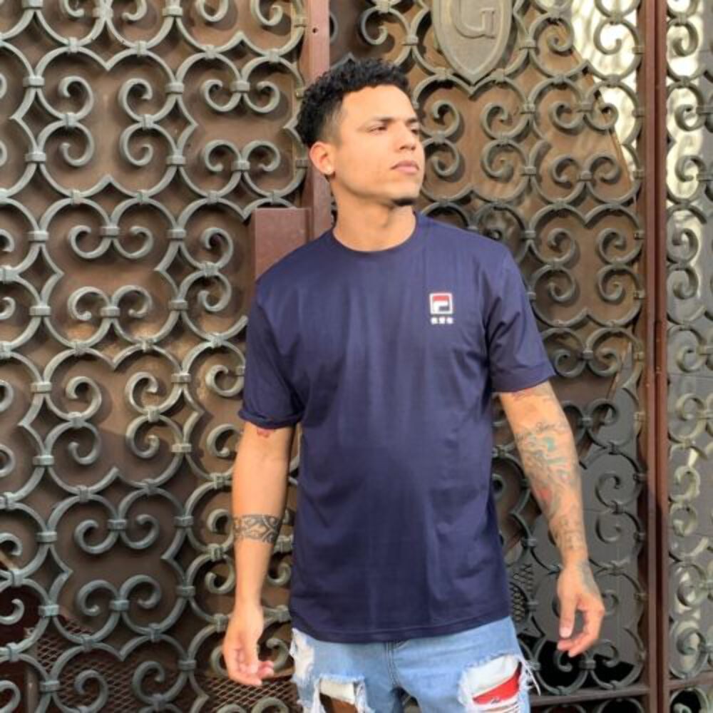 T shirt uomo Fila blu navy moda manica corta nuova con etichetta