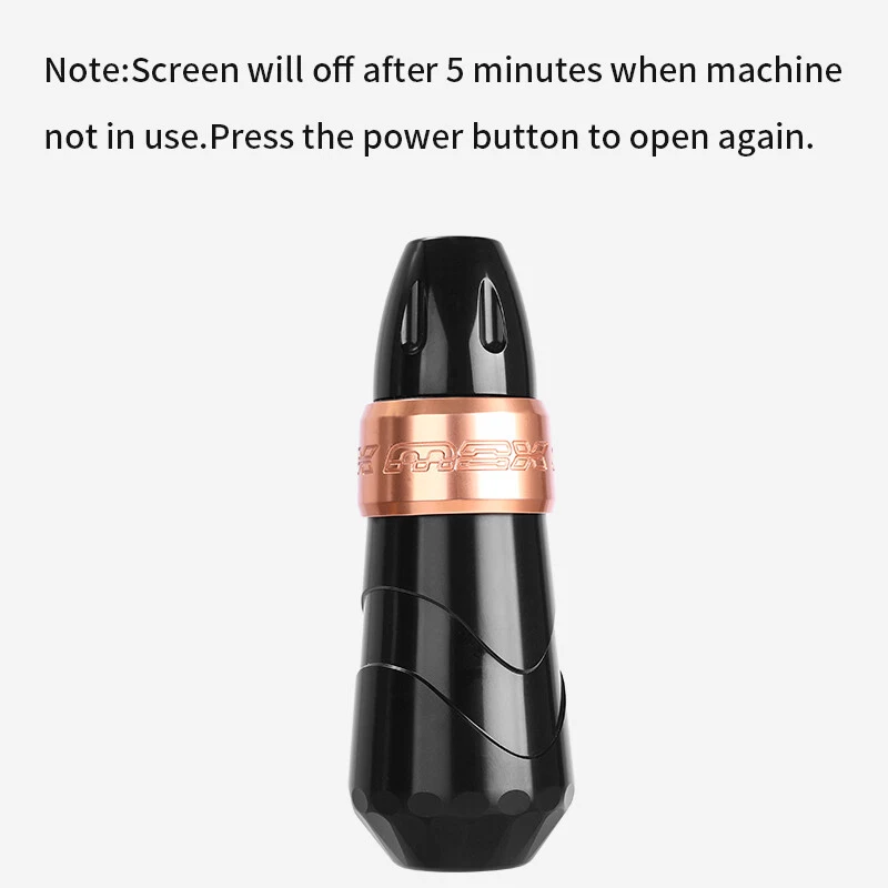 Ametralladora de tatuaje rotativa de motor fuerte profesional Flux Max + 2 baterías Foto 4 de 4