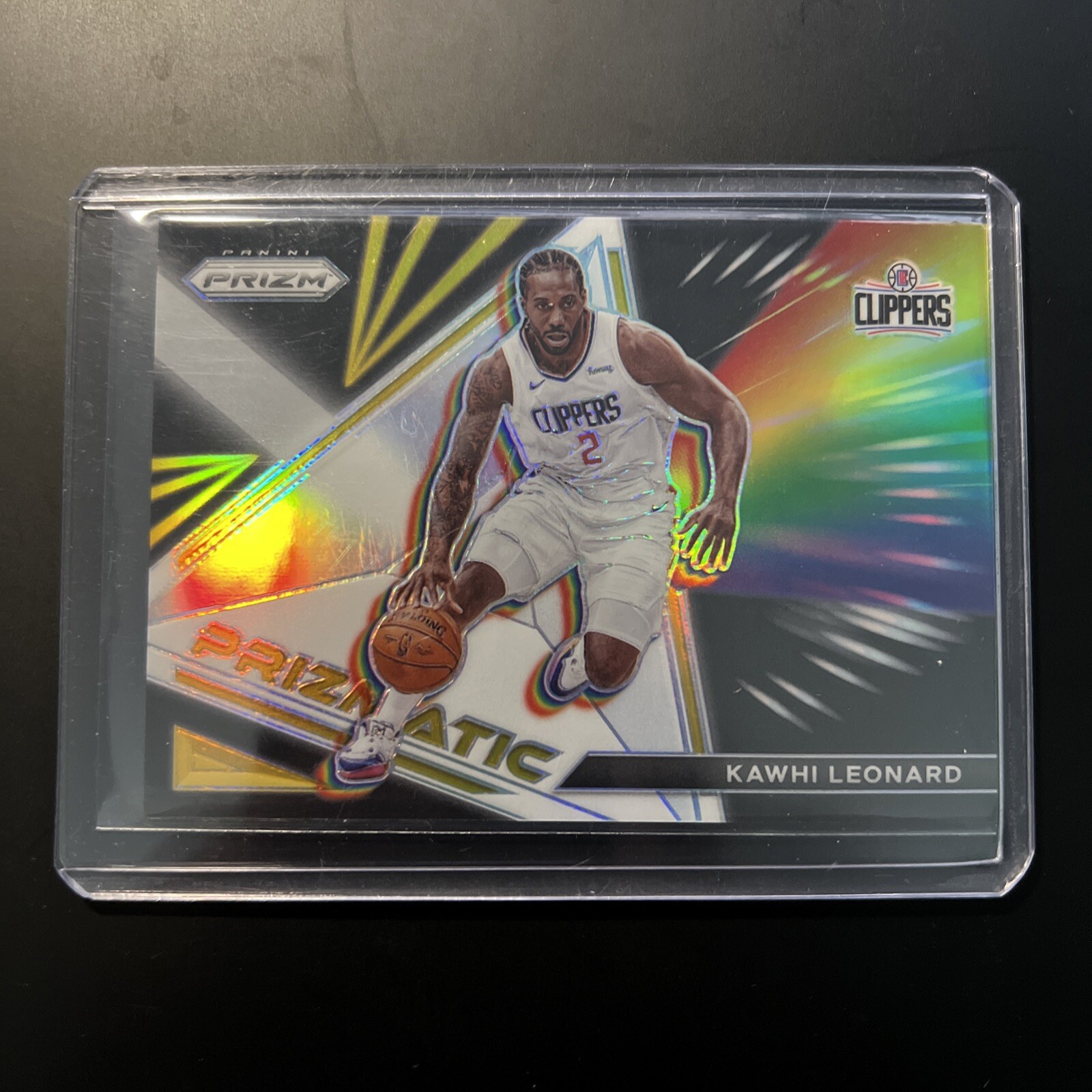Kawhi Leonard 2021-22 Panini Prizm Prizmatic Gold #6 Los Angeles Clippers 01/10