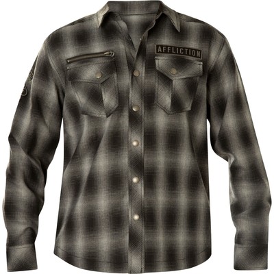 Affliction Jacket Falter Flannel Grey 