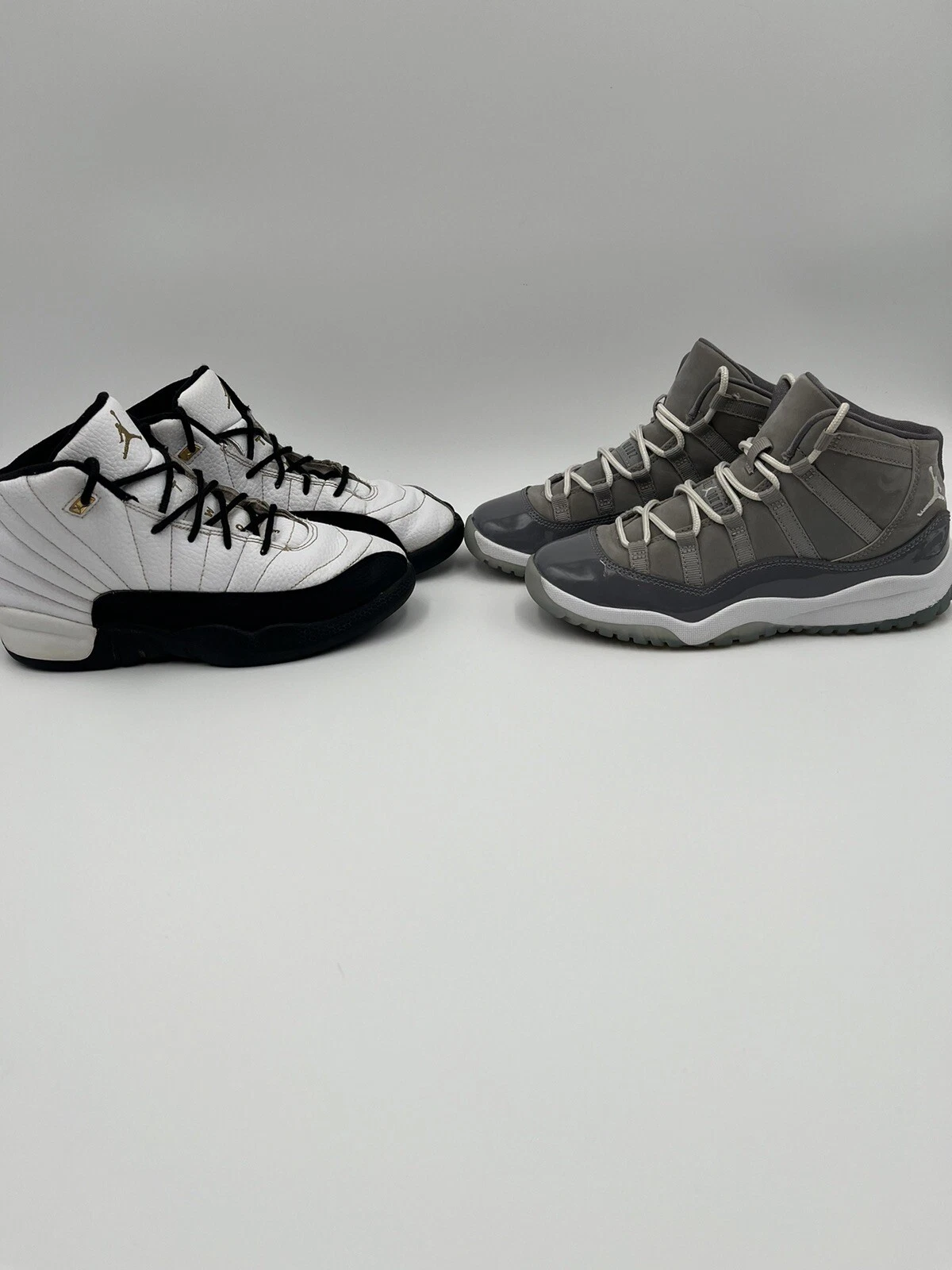 PACCHETTO Nike Air Jordan 11 retrò (PS) taglia 3Y grigio fresco e nero royalty retrò 12