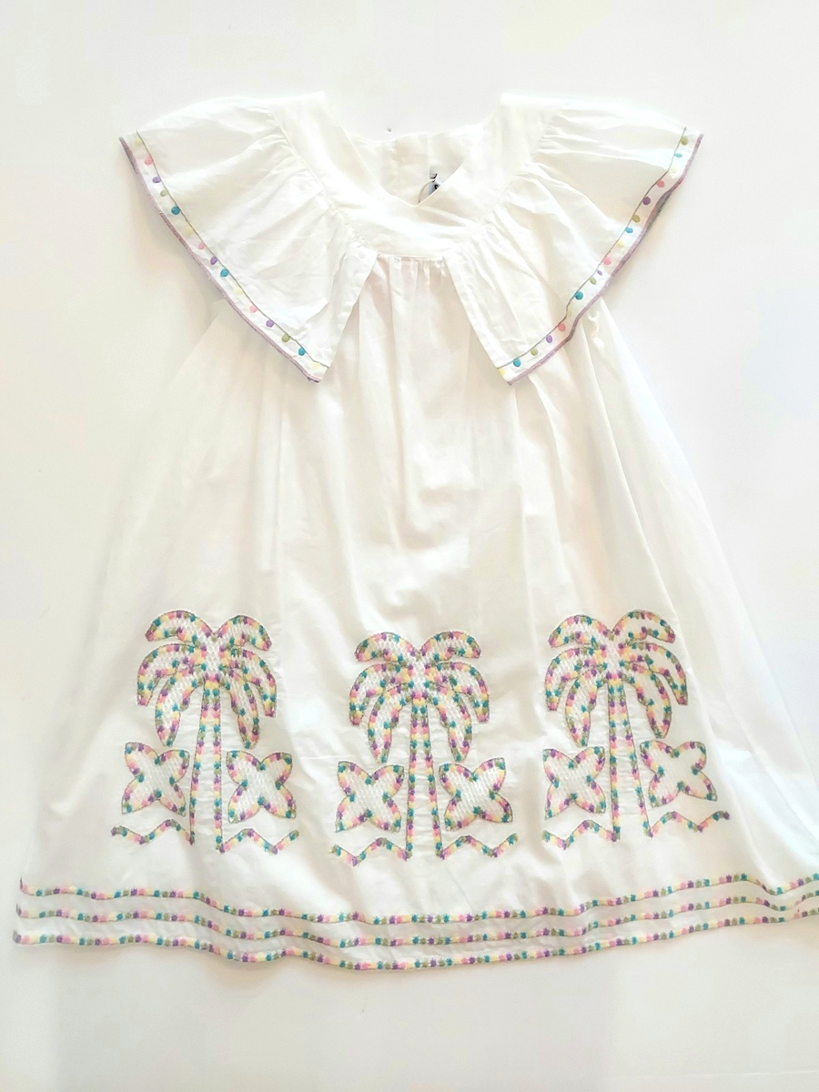 New Brazilian made Nanai white palm tree embroidered dress, girls 3,NWT | eBay New Brazilian made Nanai white palm tree embroidered dress, girls 3,NWT | eBay