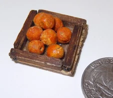 LOT 9 - Dollhouse Miniature FRUIT crate Oranges Pears Bananas Potato Carrot