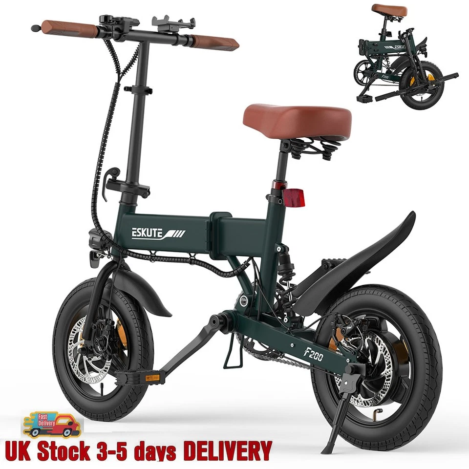 ESKUTE F200 14 inch E-Folding Bike 250W Electric Bike 36V 7.8Ah E-CityBike UK - Image 3 of 4