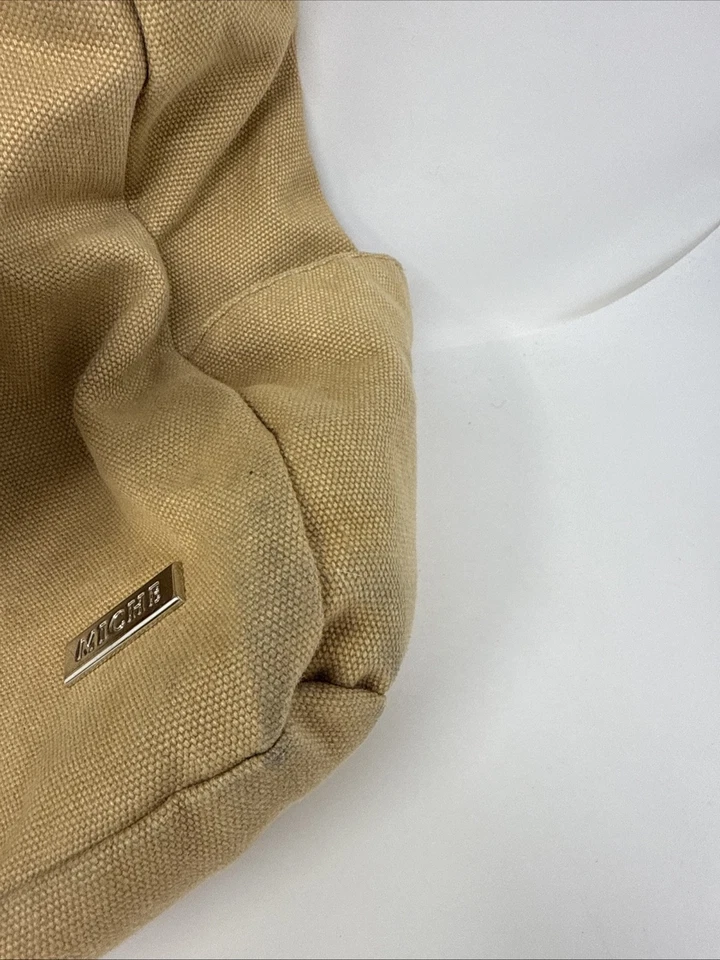 Cartera y concha MICHE Prima “arena” lona tostada retirada Foto 3 de 4