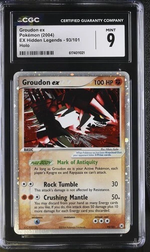 Groudon ex 93/101 Hidden Legends Holo CGC 9 PSA