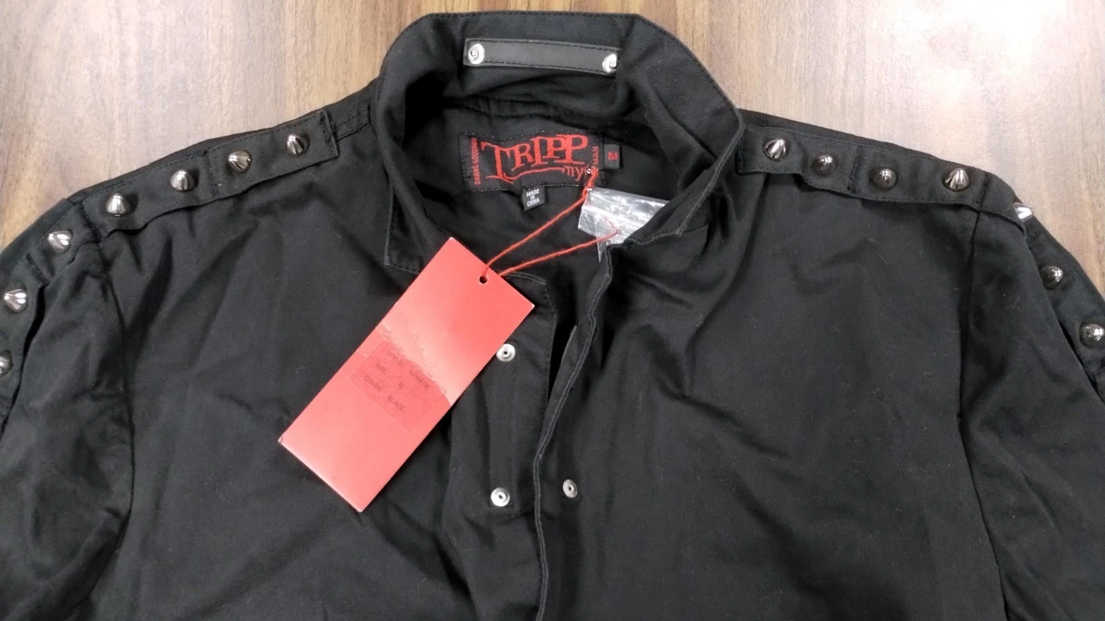 Vintage Tripp NYC Gothic Industrial Spike Blazer Jacket Punk Metal  Mens M  NEW image 2