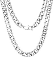 Halskette Panzerkette Edelstahl 76Cm 9Mm Breit Modeschmuck Herren Damen