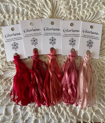 4mm Gloriana Silk Ribbon -  5 shades of Red