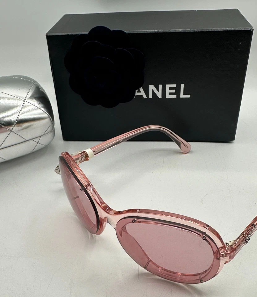 Gafas de sol Chanel rosa hechas en Italia para mujer monturas redondas #S1590 #71199 Foto 4 de 4