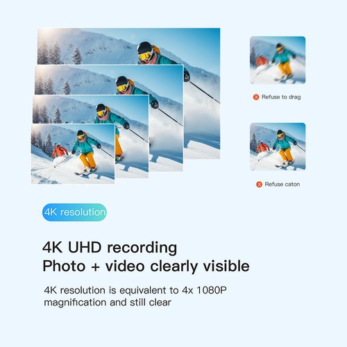 64GB Included, 4K UHD 30FPS Recording,1.4 In Screen Recorder, Body