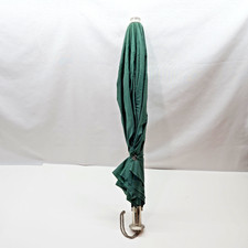 Vintage Large Nylon Green Umbrella Parasol - Italy Nailon Rekord Collapsible 35"