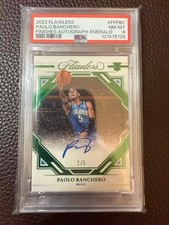 🏀DY 2022 PANINI FLAWLESS PINISHES AUTO EMERALD RC PAOLO BANCHERO 2/5 PSA 8