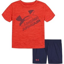 NWT Under Armour Boys UA Linear Big Logo Set sz 6