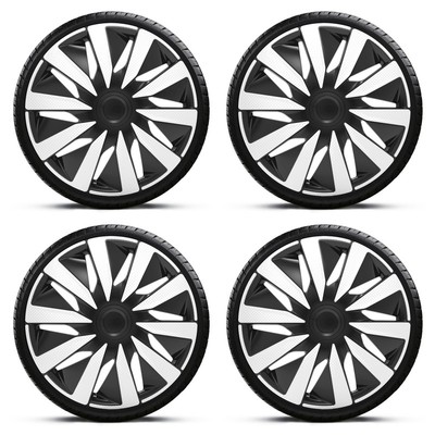 Radkappen 16 Zoll Schwarz & Silber Lazio x4 passend für NISSAN KUBISTAR