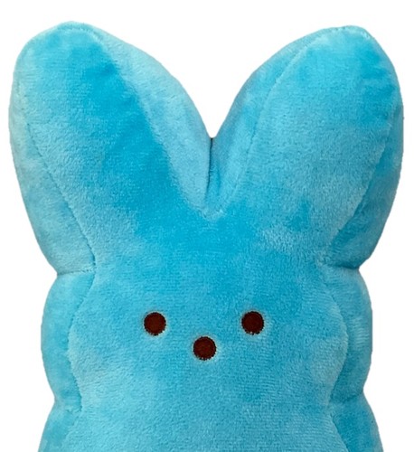 PEEPS Marshmallow Plush Bunny Easter Gift Soft Blue Fluffy Pillow 10’’ - Picture 6 of 10