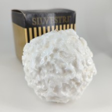 Silvestri Snowball Cake Candle Christmas 4” Unused Original Box VTG