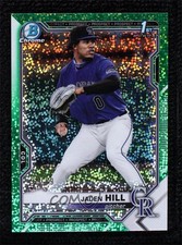2021 Bowman Draft Chrome Green Sparkle Refractor 96/99 Jaden Hill #BDC-142 4k8