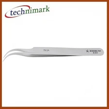 Excelta 7B-SA Stainless Steel Anti-magnetic Tweezers with Curved Very Fine Serra