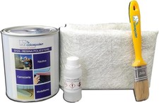 KIT VETRORESINA POLIESTERE 1,3KG - RIPARAZIONE BARCHE AUTO MOTO CAMPER - RESINA