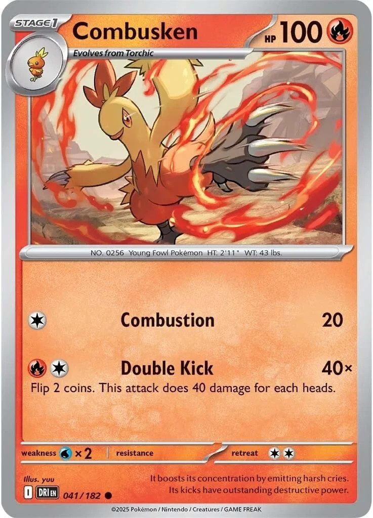 Pokemon Combusken 41/182 Destined Rivals
