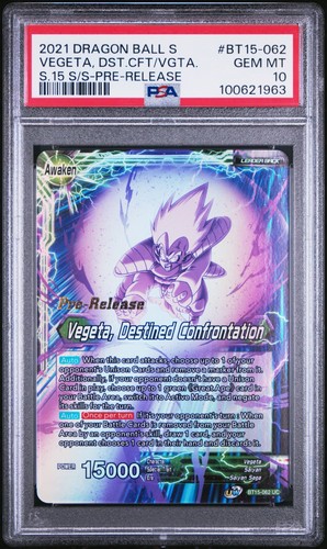 Son Goku Vegeta Destined Confrontation Pre-Release Dragon Ball Super Card PSA 10 - Picture 3 of 5