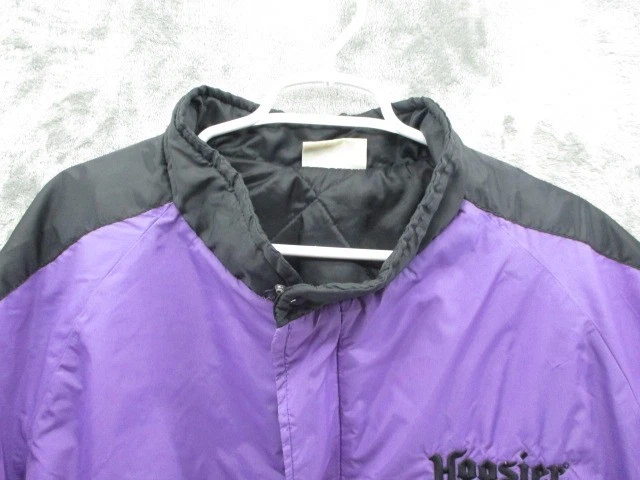 Винтажная куртка Hoosier Racing Team Great Lakes Средний Фиолетовый Атласный Bomber Racing - Изображение 3 из 4