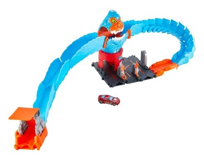 Hot Wheels Gorilla Attack Spielset City Wreck & Ride Tankstelle mit Auto