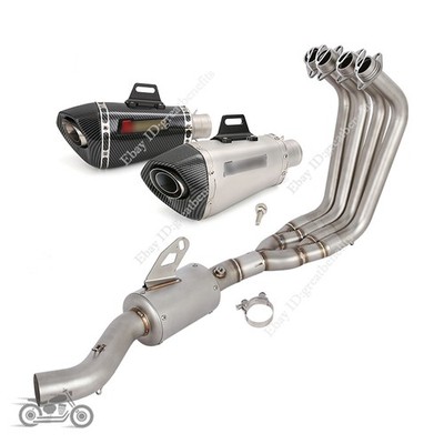 For Yamaha XJ6N XJ6S 2009-2016 Exhaust Header Link Pipe Slip On Muffler Silencer