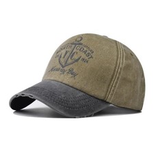 Retro Washed Baseball Cap Unisex Letter Patch Adjustable Hip Hop Sun Hat Outdoor