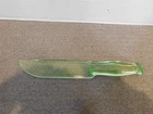 Vintage Green Depression Glass Cake Knife Uranium