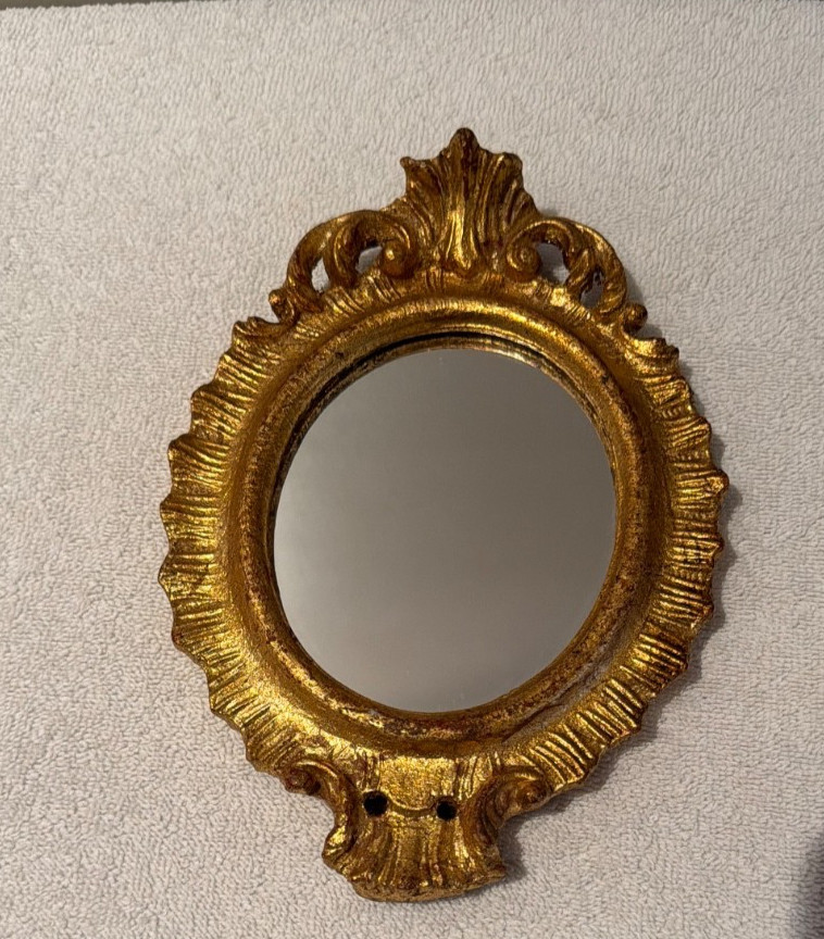 Florentine Wall Mirror Ornate Made in Italy Small