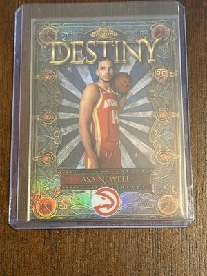 2025-26 Topps Chrome Basketball Asa Newell Destiny Refractor Rookie Card
