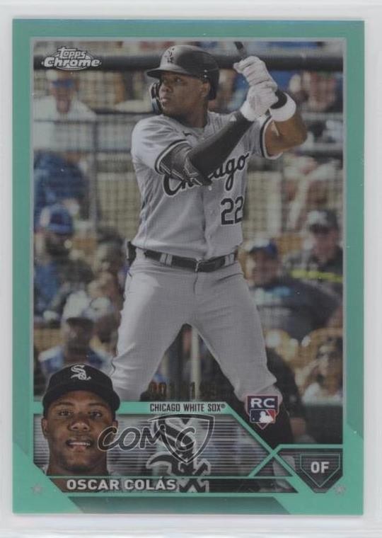2023 Topps Chrome Aqua Refractor 1/199 Oscar Colas Oscar Colás #145 1fk8
