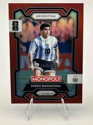 2026 Prizm Monopoly FIFA World Cup #3 Diego Maradona Red Prizm Argentina