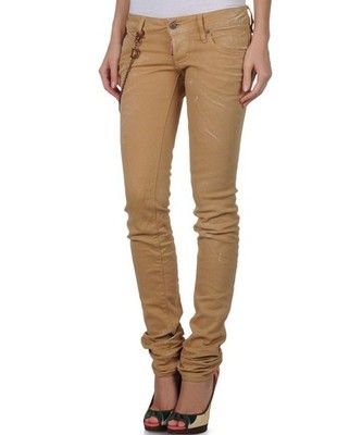 Dsquared2 Dsqared D-Ring Chain Jeans Beige Slim Fit 022 28163848
