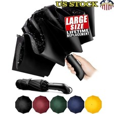 Compact Reverse Folding Umbrella Wind Resistant Automatic Travel Umbrella New